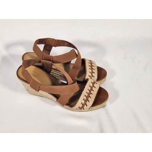 Bass & Co Womens Espadrille Sandal Wedge Platform Boho Western 10M - Picture 3 of 10